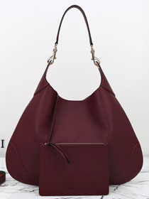 GG original calfskin B large shoulder bag 820169 bordeaux