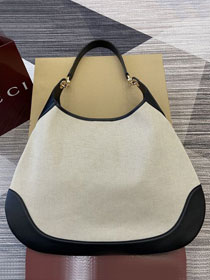 GG original cotton canvas B large shoulder bag 815924 black