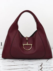 GG original calfskin softbit maxi shoulder bag 837466 bordeaux