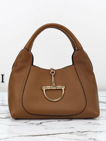 GG original calfskin softbit medium top handle bag 837467 brown
