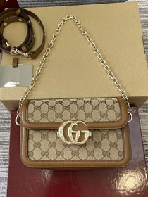 GG original canvas go small shoulder bag 826761 beige&brown