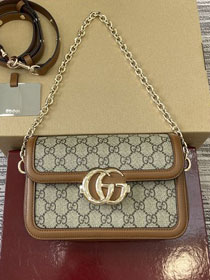 GG original canvas go small shoulder bag 826761 brown