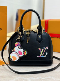 Louis vuitton original epi leather alma BB handbag M13670 black