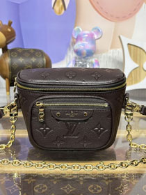 Louis vuitton original calfskin mini bumbag M13827 chocolate 