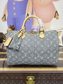 Louis vuitton original denim speedy soft 30 M13344 grey