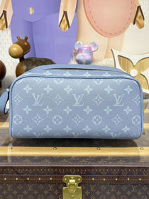 Louis vuitton original monogram canvas dopp kit toilet pouch M14125 blue