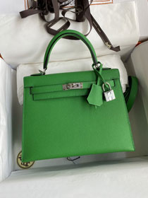 Hermes original epsom leather kelly 25 bag K25-1 bamboo