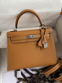 Hermes original epsom leather kelly 28 bag K28-2 toffe