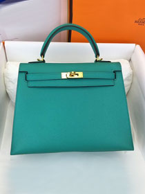 Hermes original epsom leather kelly 28 bag K28-2 vert verone