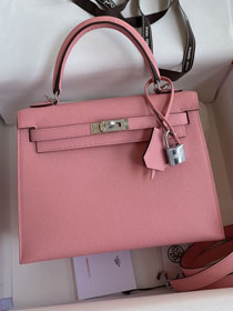 Hermes original epsom leather kelly 32 bag K32-1 rose confetti