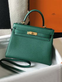 Hermes original togo leather kelly 25 bag K25 vert vertigo	