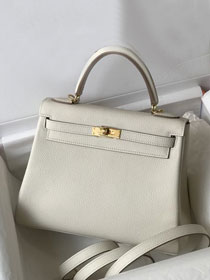 Hermes original togo leather kelly 28 bag K28 craie