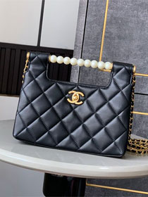 CC original lambskin small tote bag AS5413 black