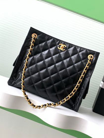 CC original calfskin shopping tote bag AS5303 black