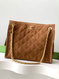 CC original suede shopping tote bag AS5303 brown