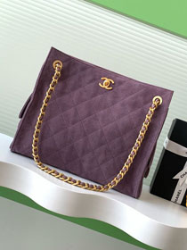 CC original suede shopping tote bag AS5303 purple