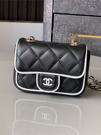 CC original lambskin clutch with chain AP4512 black