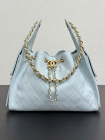CC original grained calfskin 25 small handbag AS5293 light blue