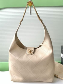 CC original lambskin large hobo handbag AS5425 beige