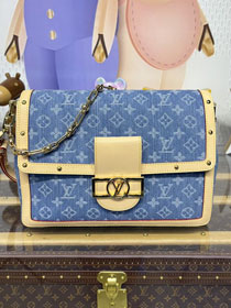 Louis vuitton original denim dauphine soft M13319 blue