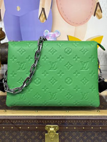 Louis vuitton original lambskin coussin pm bag M20760 green