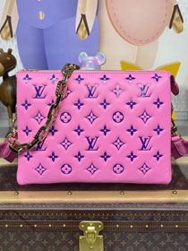 Louis vuitton original lambskin coussin pm bag M57790 rose red