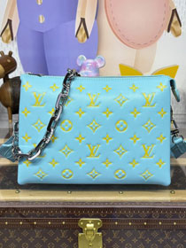 Louis vuitton original lambskin coussin pm bag M59392 blue