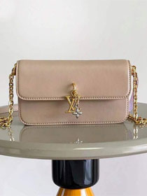 Louis vuitton original calfskin wallet on chain bloom M14581 apricot