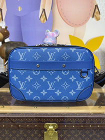 Louis vuitton original monogram canvas alpha messenger bag M31016 blue