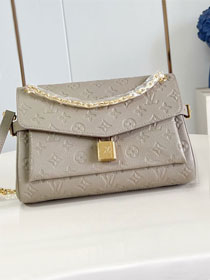 Louis vuitton original calfskin anytime flap bag M14606 grey