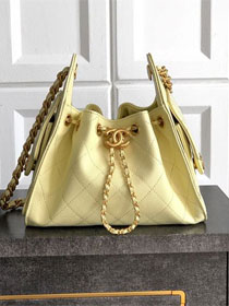 CC original grained calfskin 25 mini handbag AS5631 yellow