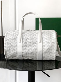 Goyard original canvas barrel 40 sports bag GY0124 white