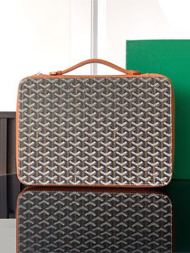 Goyard original canvas compagnon universel A4 bag GY0123 brown	