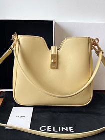 Celine original calfskin small camille 16 soft bag 120693 light yellow