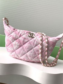 CC original denim large hobo bag AS5431 pink