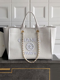 CC original tweed small shopping bag AS3351 white