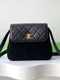 CC original suede calfskin flap phone holder AP4679 black