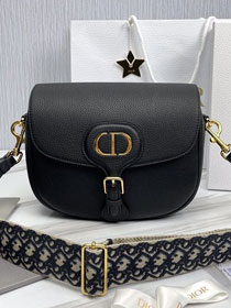 Dior original grained calfskin large bobby bag M9320 black