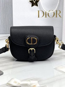 Dior original grained calfskin small bobby bag M9317 black