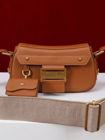 Dior original calfskin small streetchic bag M3913 brown