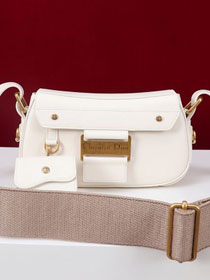 Dior original calfskin small streetchic bag M3913 white