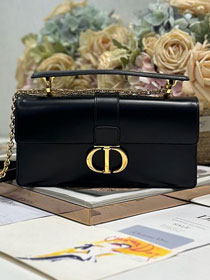 Dior original calfskin 30 montaigne top handle bag M9601 black