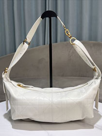 Dior original calfskin medium D-Journey bag M2417 white