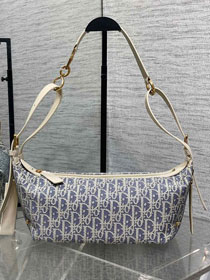 Dior original cotton small D-Journey bag M2416 blue