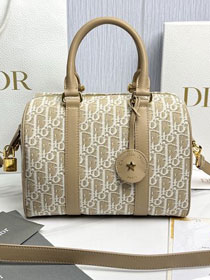 Dior original cotton groove 25 bag M1365 natural