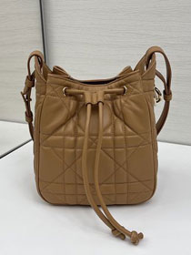 Dior original lambskin small D-motion bag M2851 brown