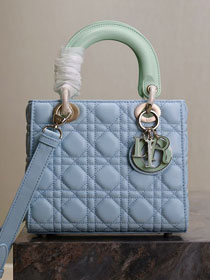 Dior original lambskin small my dior bag M0538 blue&green