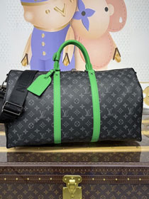 Louis vuitton original monogram eclipse keepall 50 M46773 green