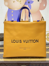 Louis vuitton origianl calfskin shopper bag m24457 yellow