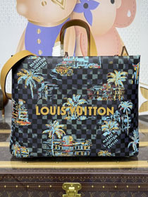 Louis vuitton origianl damier graphite medium shopper bag N00218